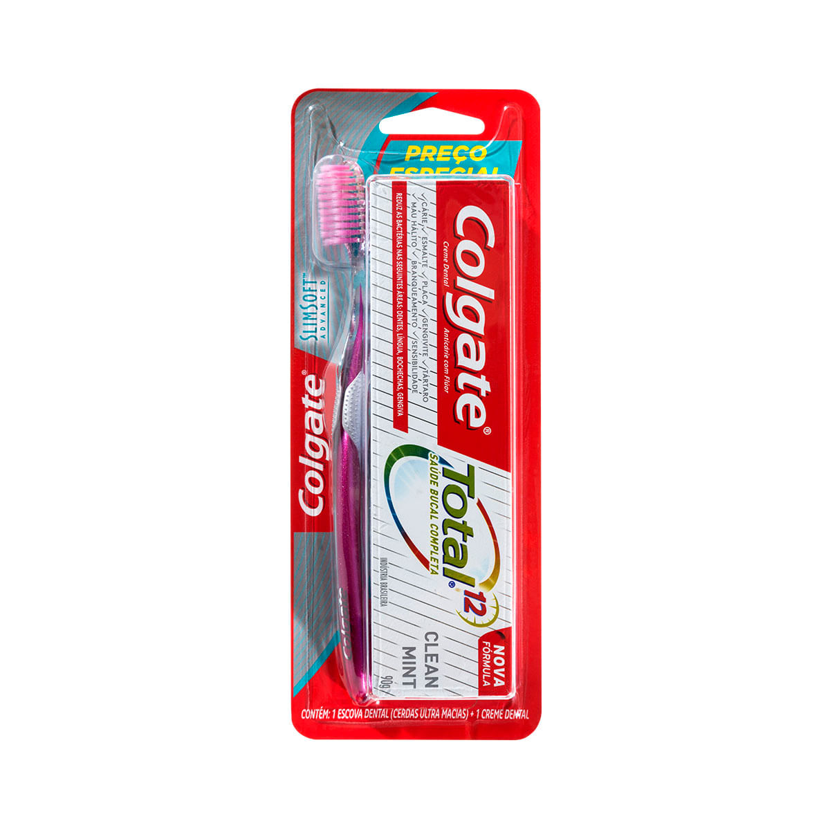 Kit com Escova e Creme Dental Colgate