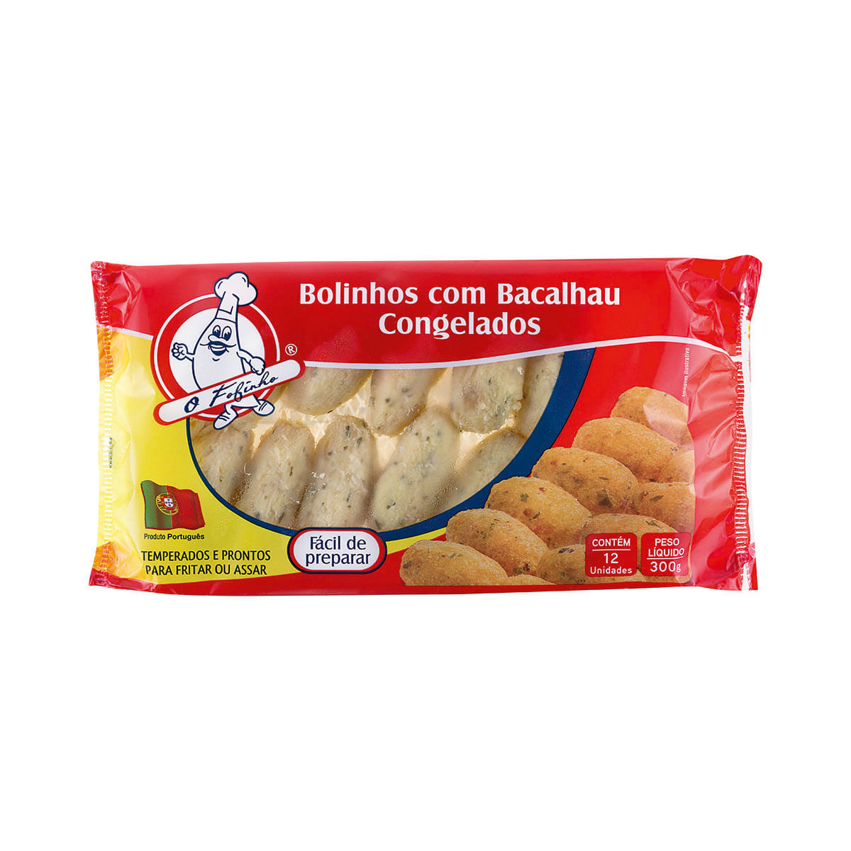 Bolinho de Bacalhau Congelado O Fofinho 300g