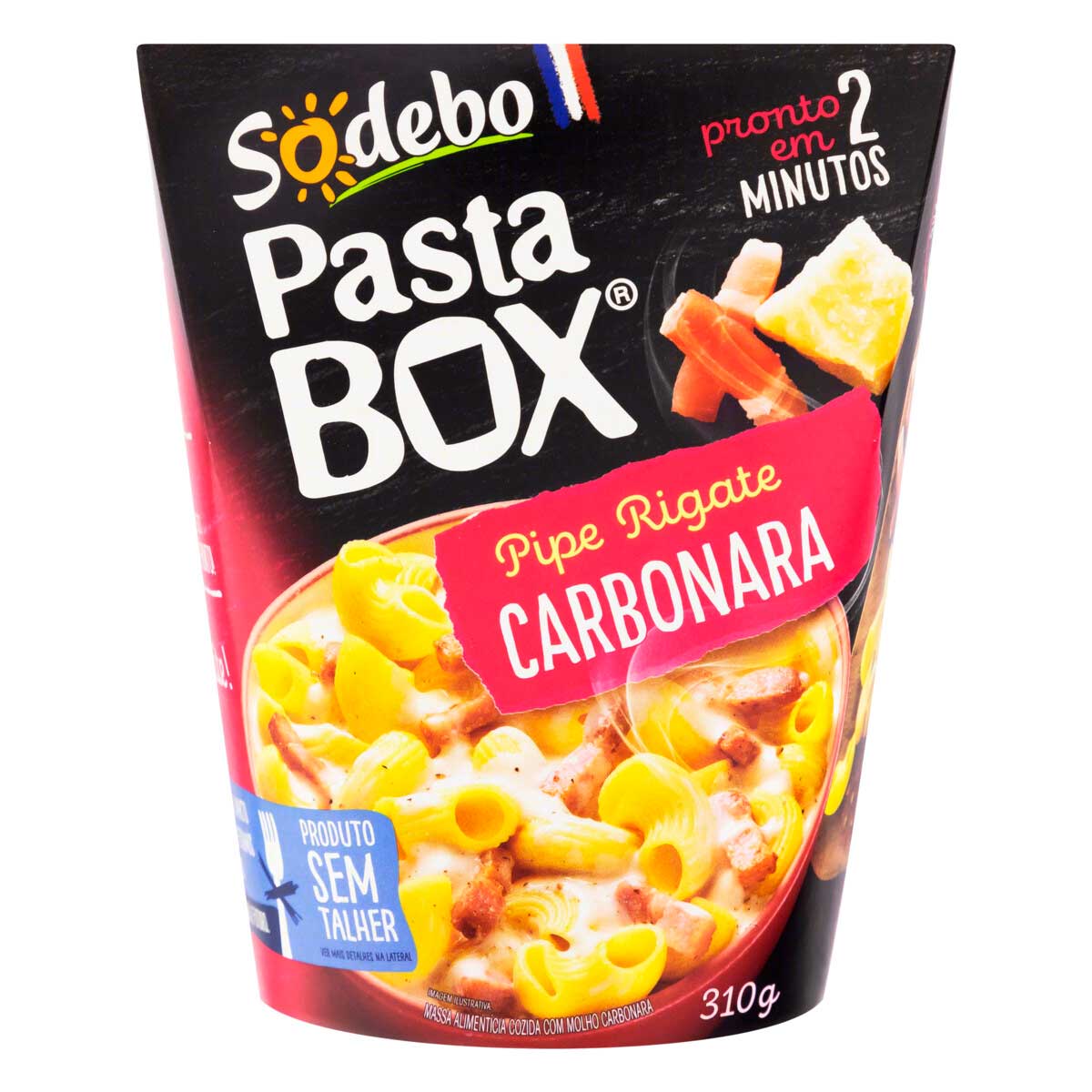 Pasta Box Pipe Rigate Carbonara Sodebo 310 g