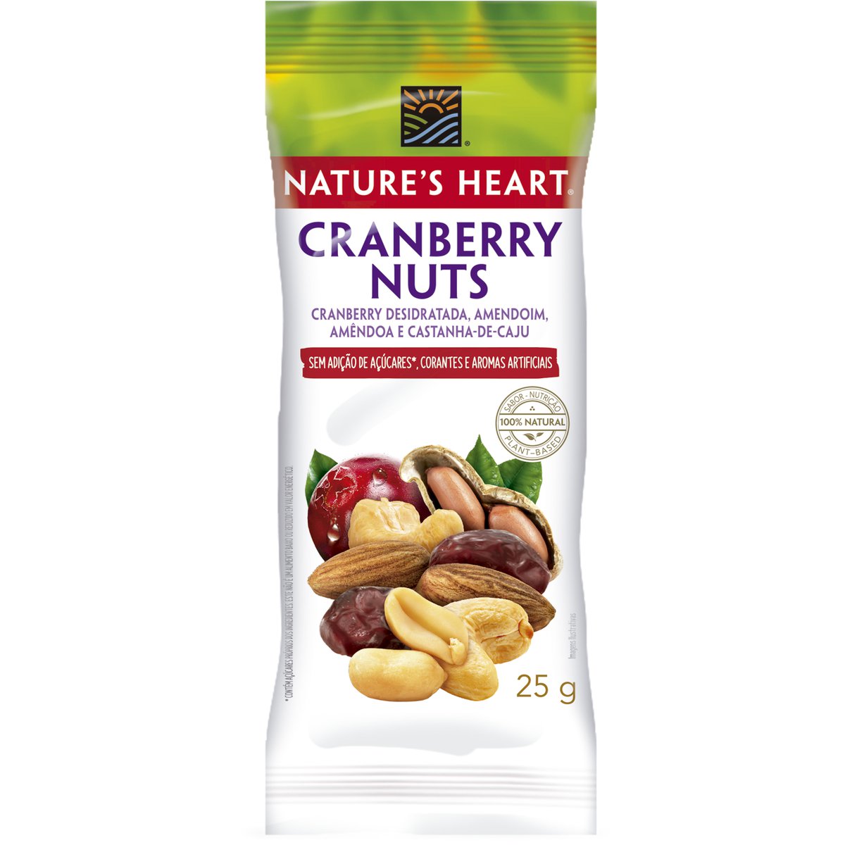 Snack Nature&apos;s Heart Cranberry Nuts 25 g