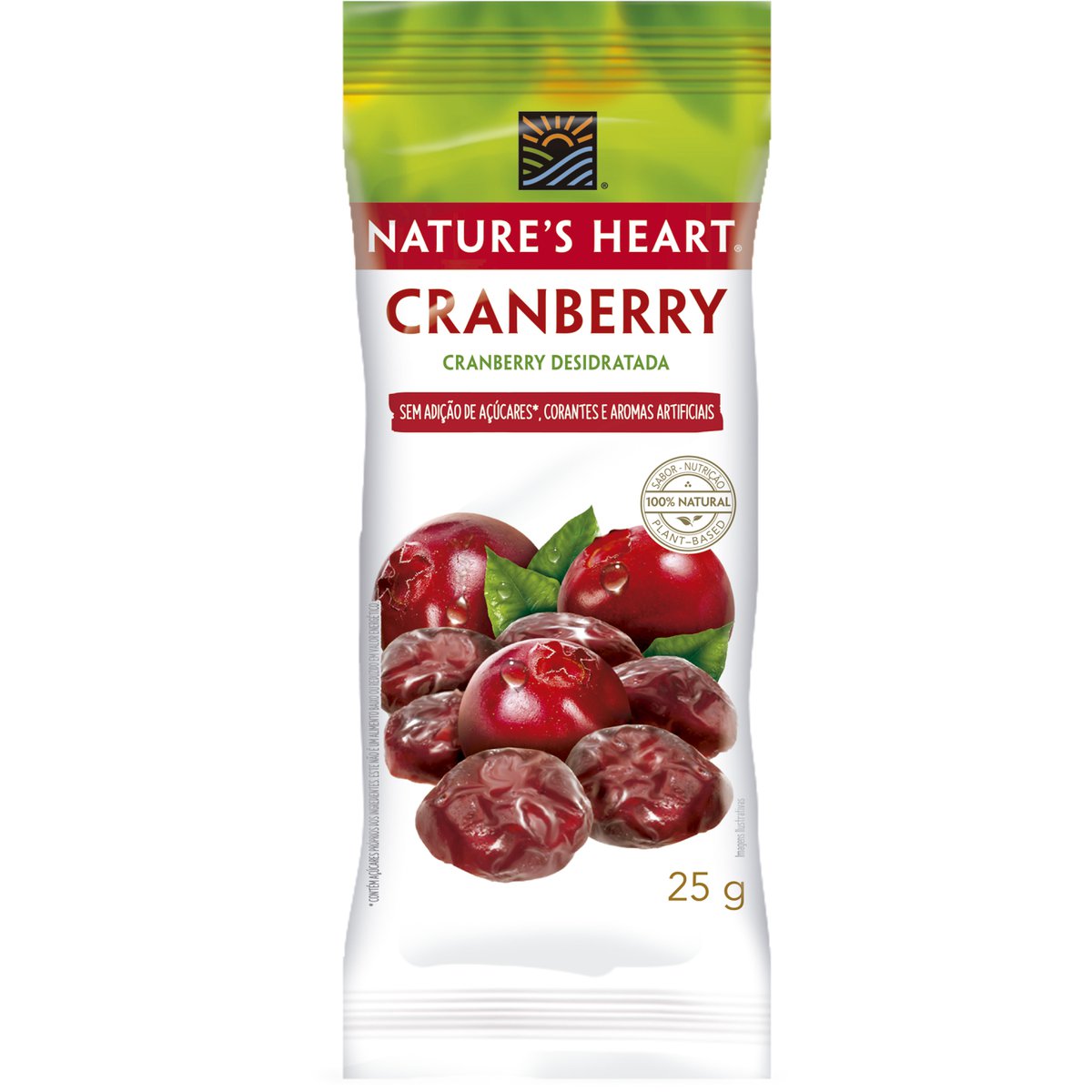 Snack Nature&apos;s Heart Cranberry Desidratada 25 g