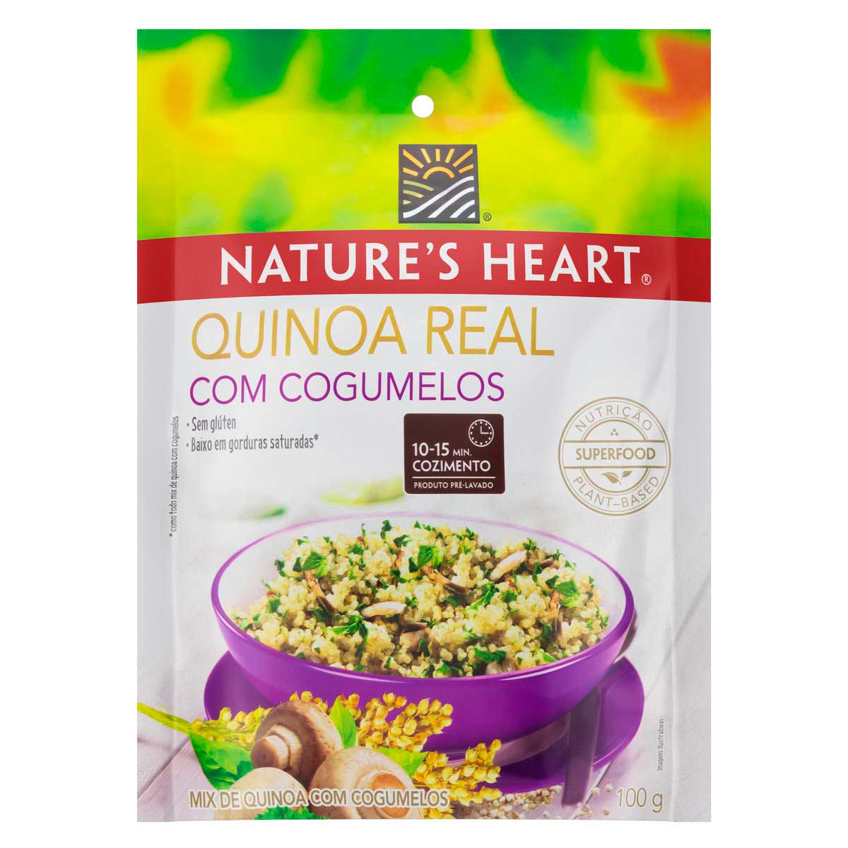 Quinoa Real com Cogumelos Nature&apos;s Heart Pouch 100 g