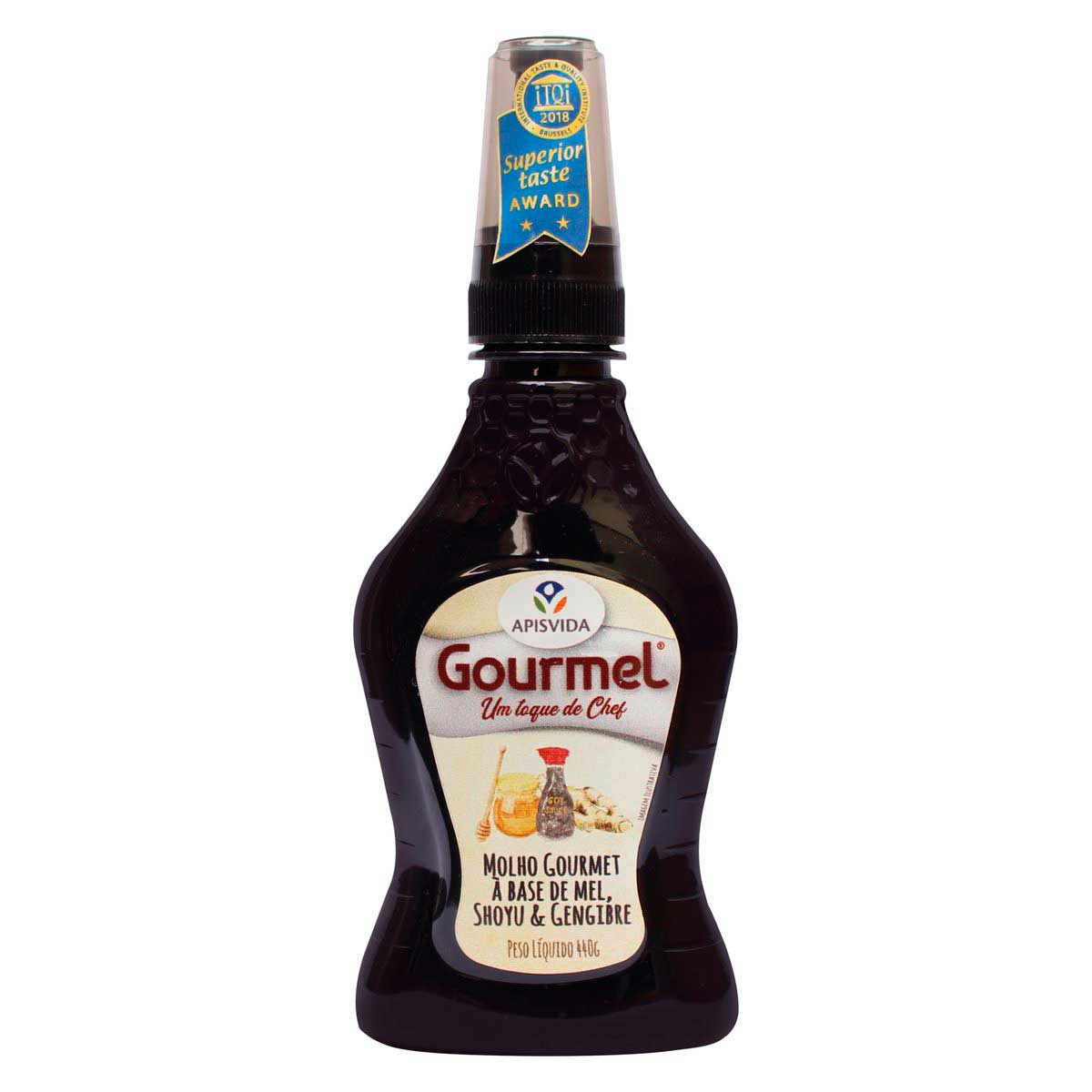 Molho Gourmet à Base de Mel, Shoyu &amp; Gengibre Apisvida Gourmel Squeeze 440 g