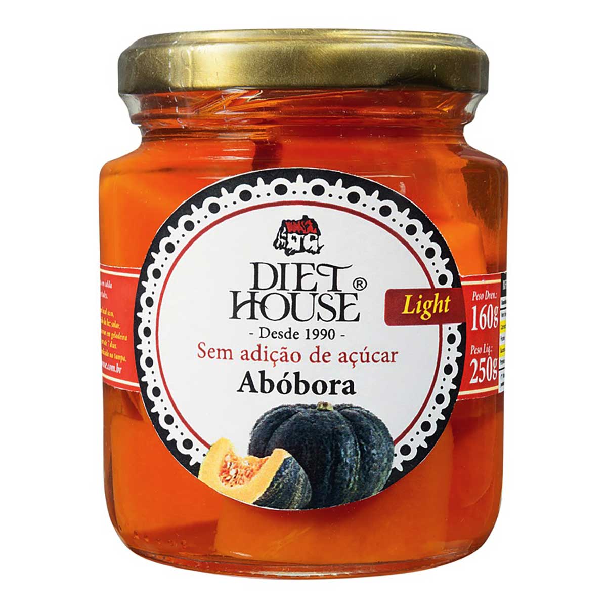 Doce de Abóbora em Calda Zero Açúcar Diet House 250 g