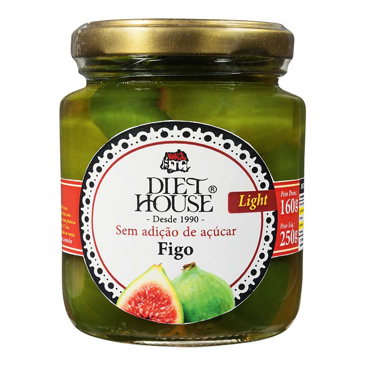 Doce de Figo em Calda Zero Açúcar Diet House 250 g