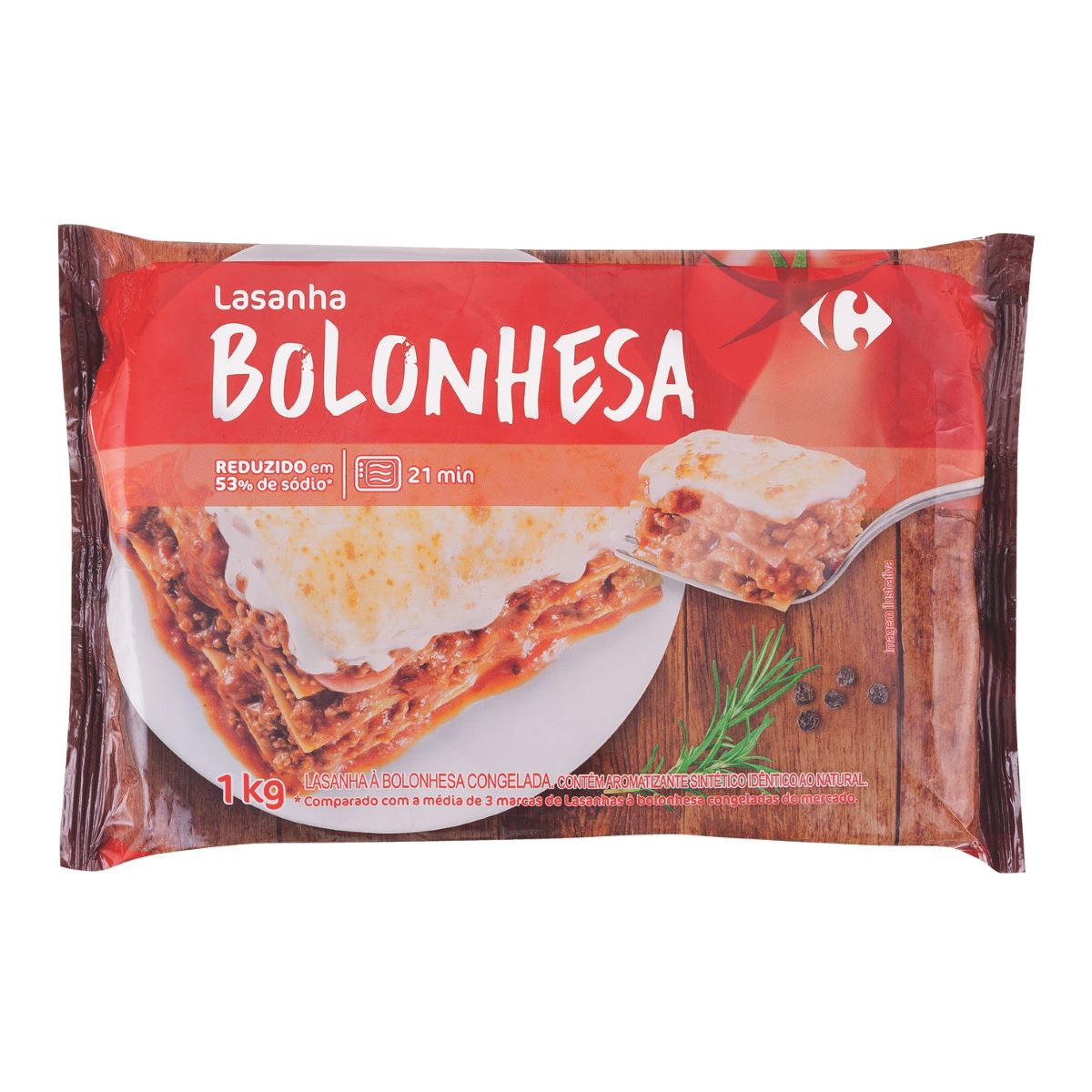 Lasanha à Bolonhesa Congelada Carrefour 1 kg