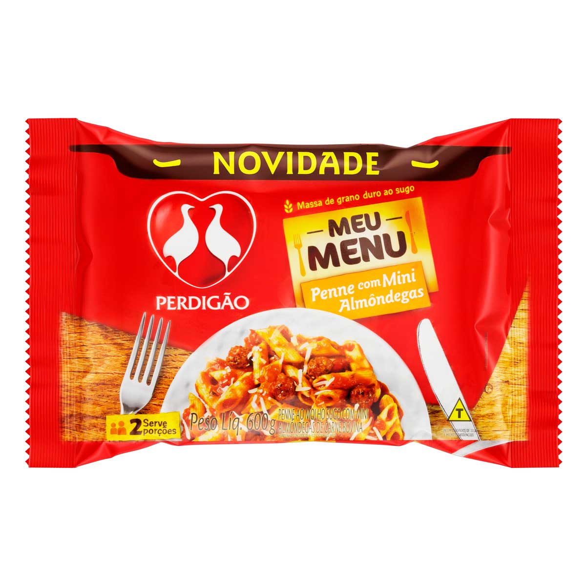 Penne com Mini Almôndegas Perdigão Meu Menu Pacote 600g