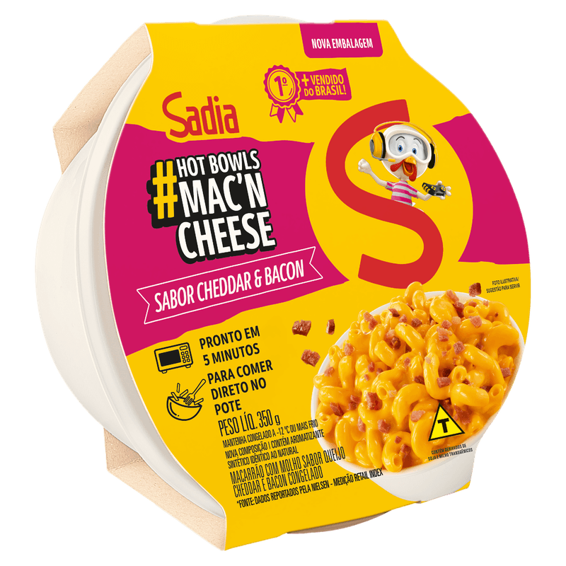 Mac&apos;n Cheese ao Molho Queijo Cheddar com Bacon Sadia 350g