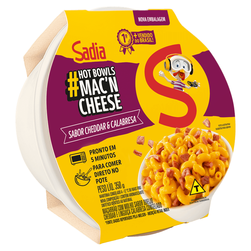 Mac&apos;n Cheese ao Molho Queijo Cheddar com Calabresa Sadia 350g