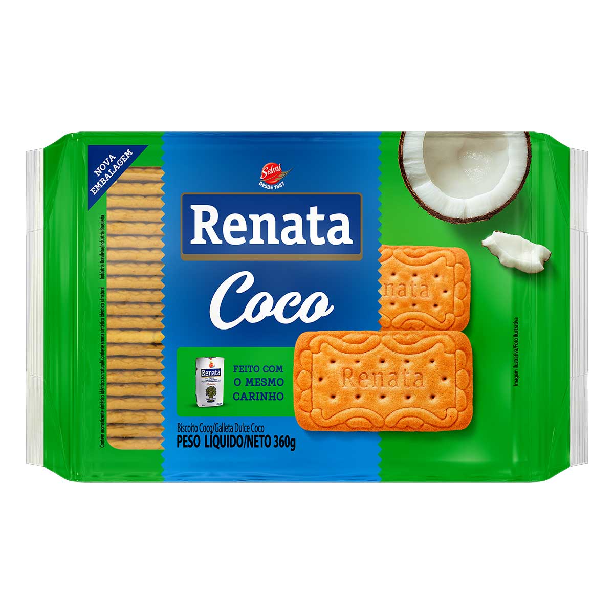 Biscoito Coco Renata Pacote 360 g