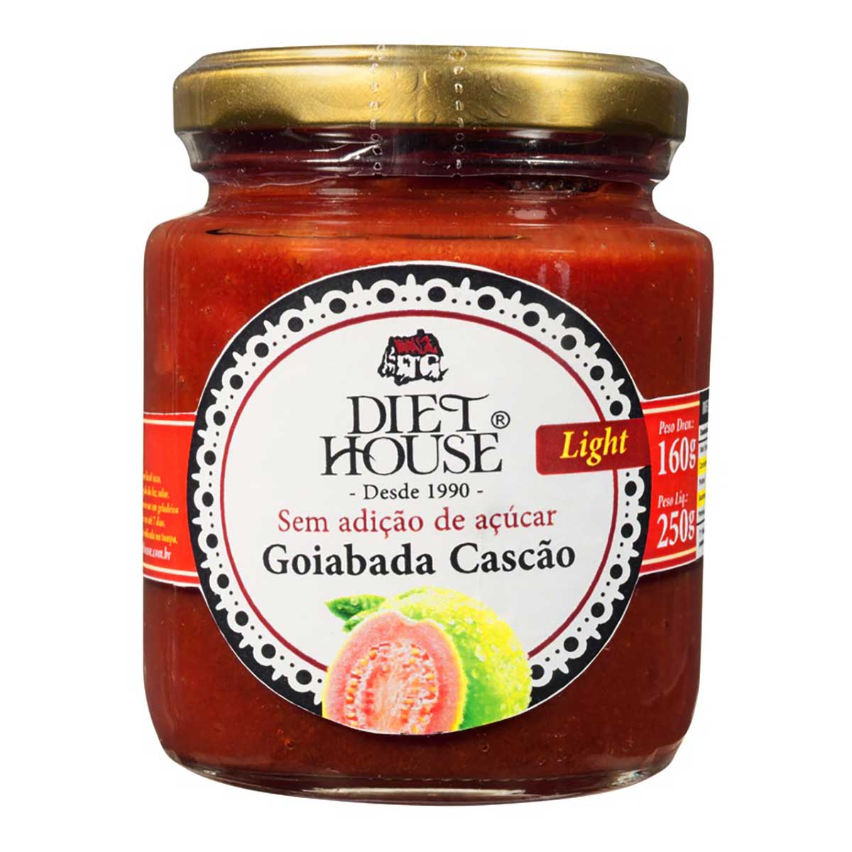 Doce de Goiabada Cascão Zero Açúcar Diet House 250 g