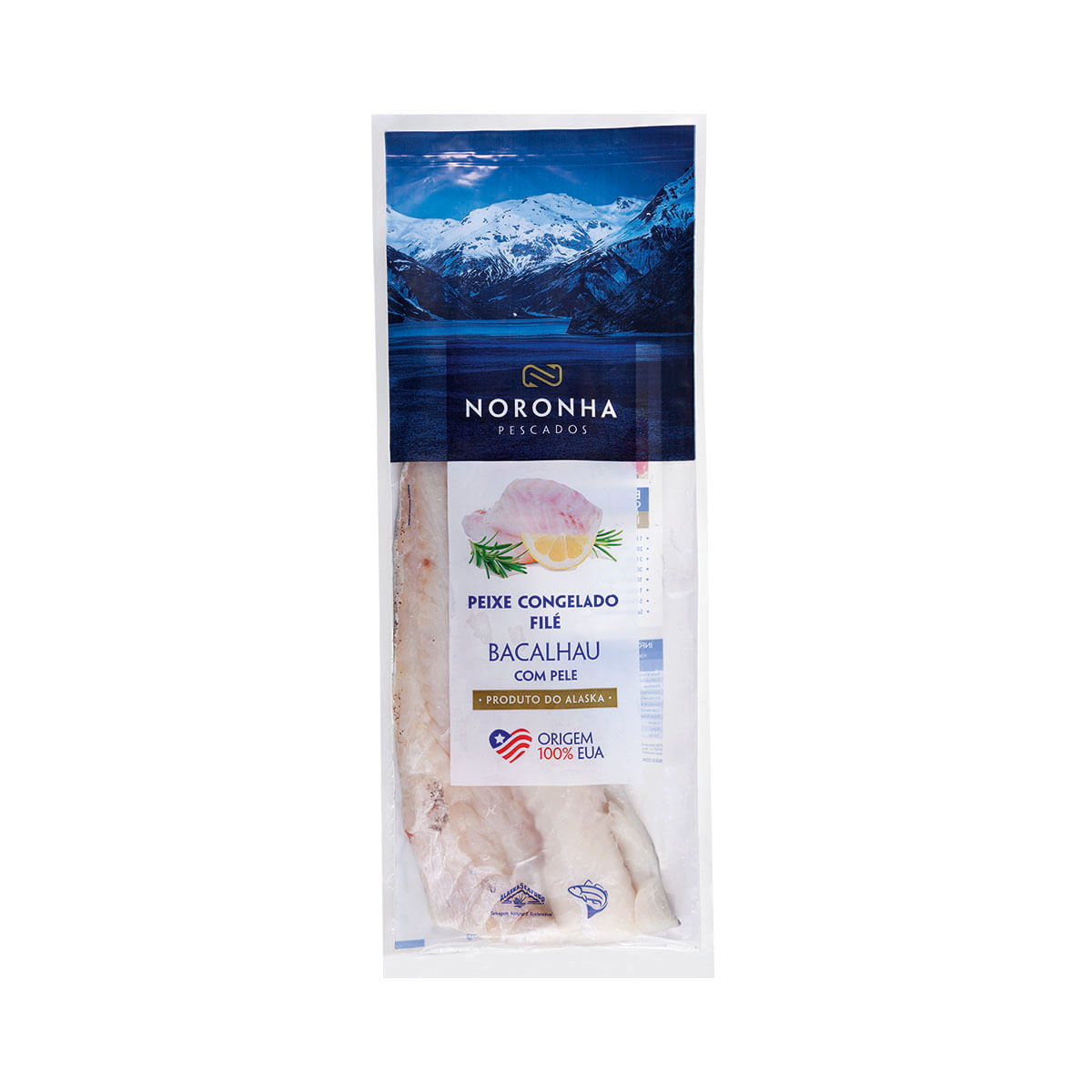 Filé de Bacalhau Congelado Noronha 800g