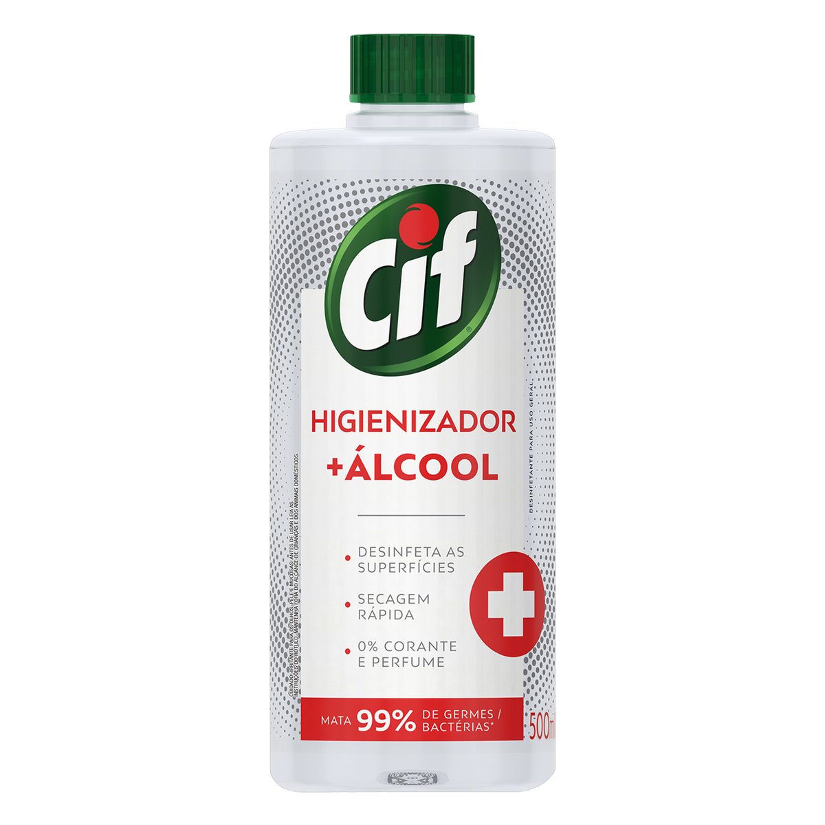 Álcool Líquido Cif Higienizador Frasco 500 ml Refil