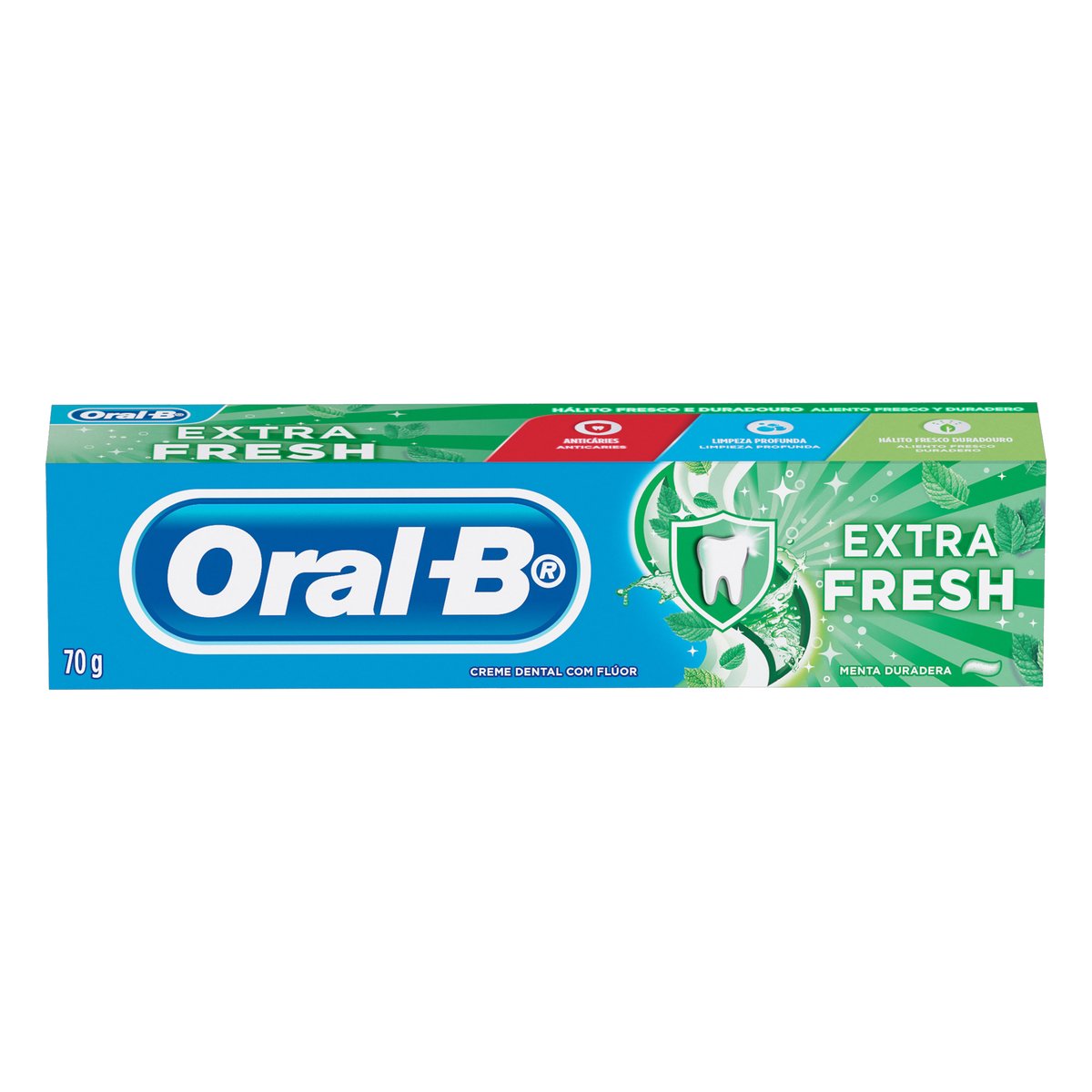 Creme Dental Extra Fresh Menta Duradera Oral-B Caixa 70 g