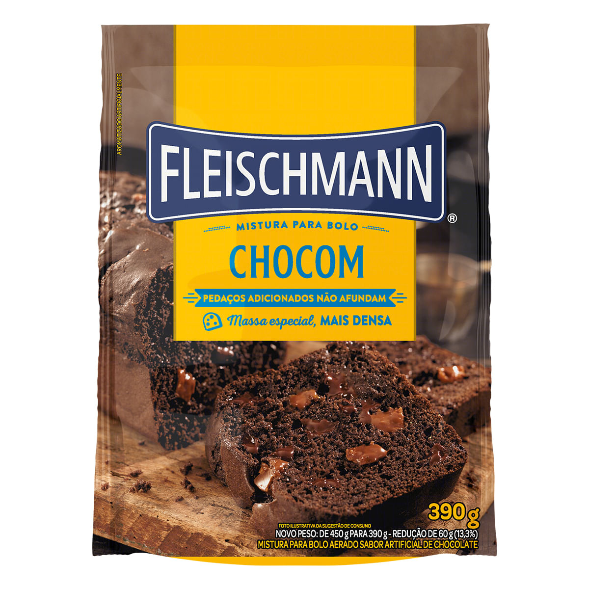 Mistura para Bolo Aerado Chocom Fleischmann Pacote 390 g