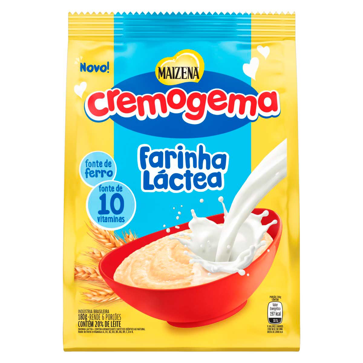 Farinha Láctea Maizena Cremogema Pacote 180 g