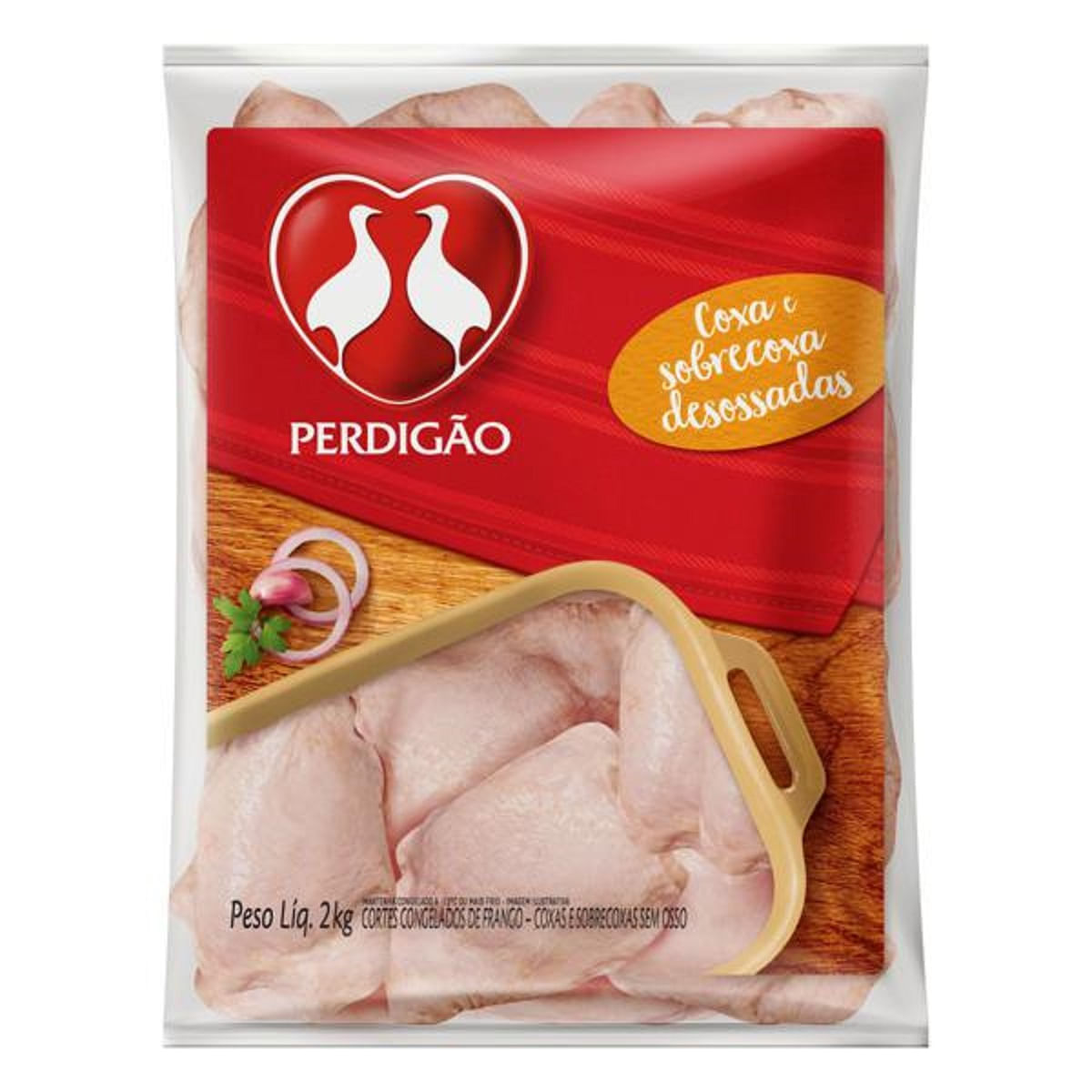 Coxa com Sobrecoxa de Frango sem Osso Perdigão Pacote 2 Kg