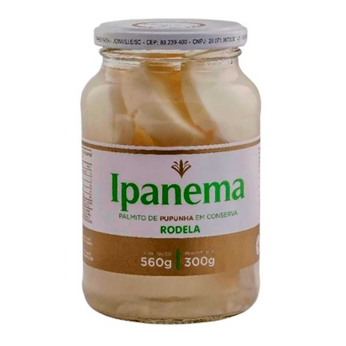 Palmito Pupunha Rodela Ipanema 300 g