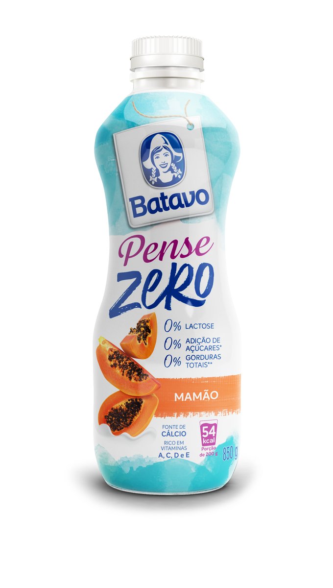 Bebida Láctea Fermentada Mamão Batavo Pense Zero 850 g