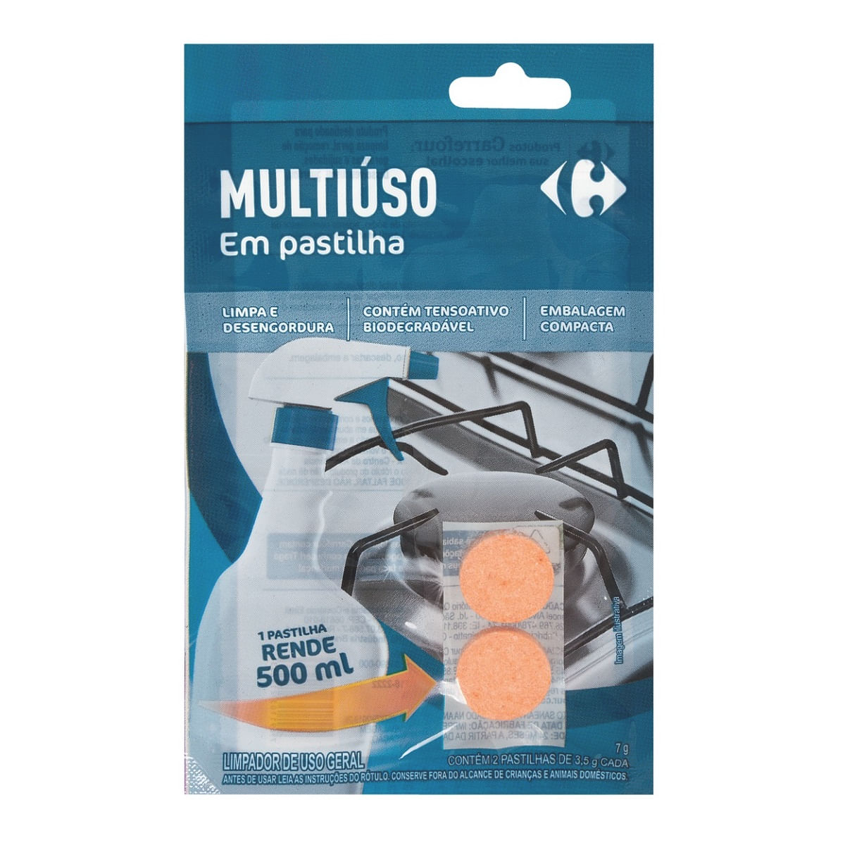 Limpador Multiuso em Pastilha Carrefour - 2 Unidades