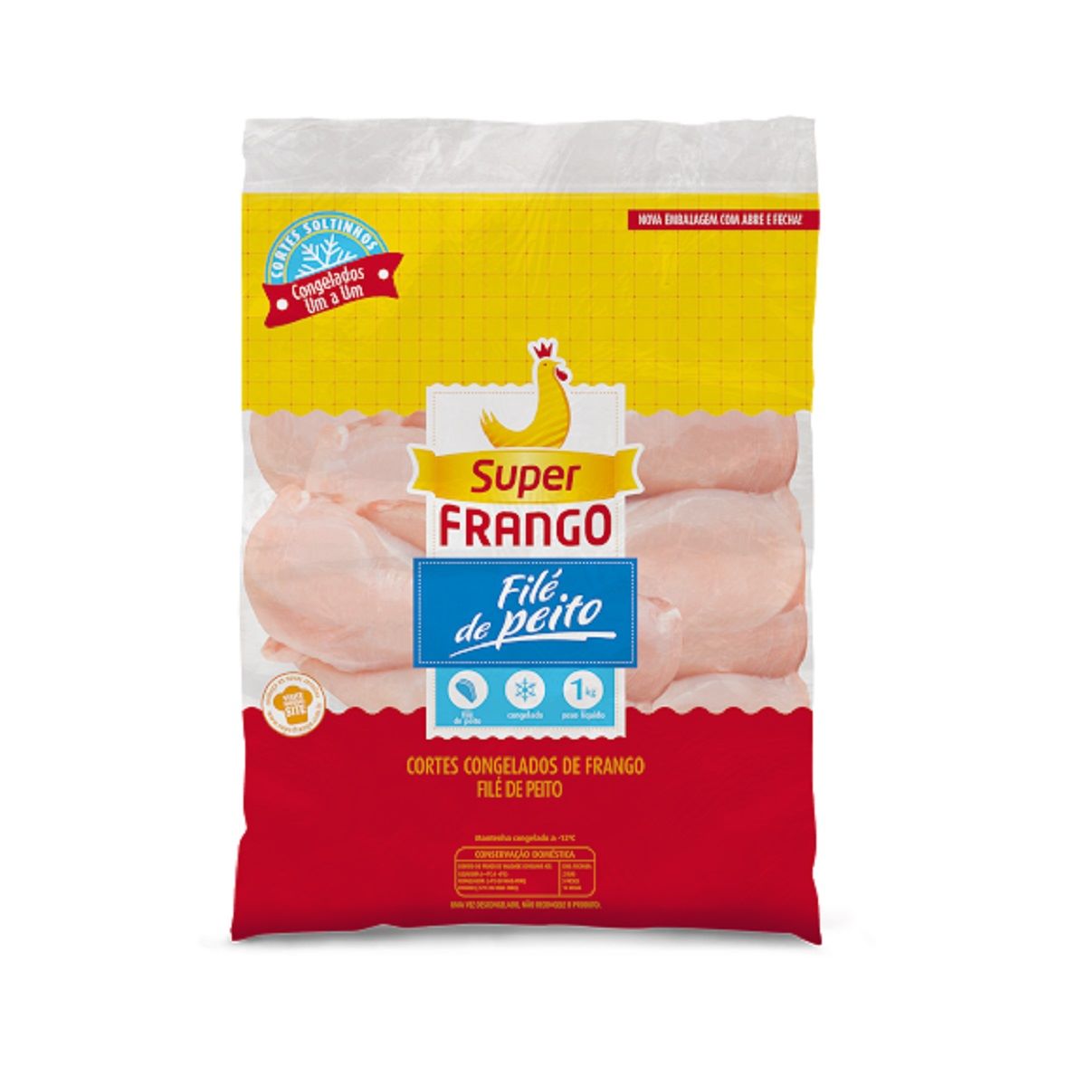 Filé de Peito de Frango Congelada Super Frango 1 kg