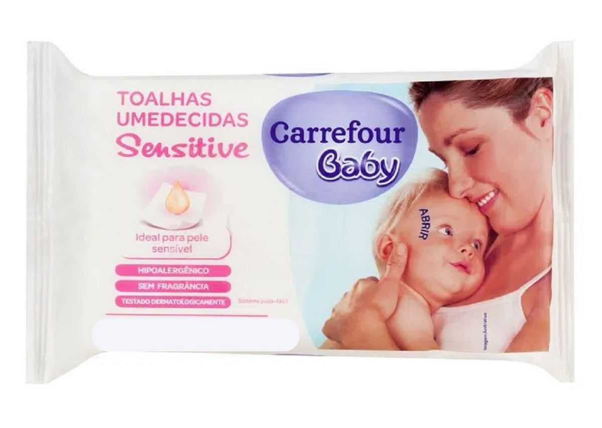 Toalha Umedecida Carrefour Sensitive 48 Unidades