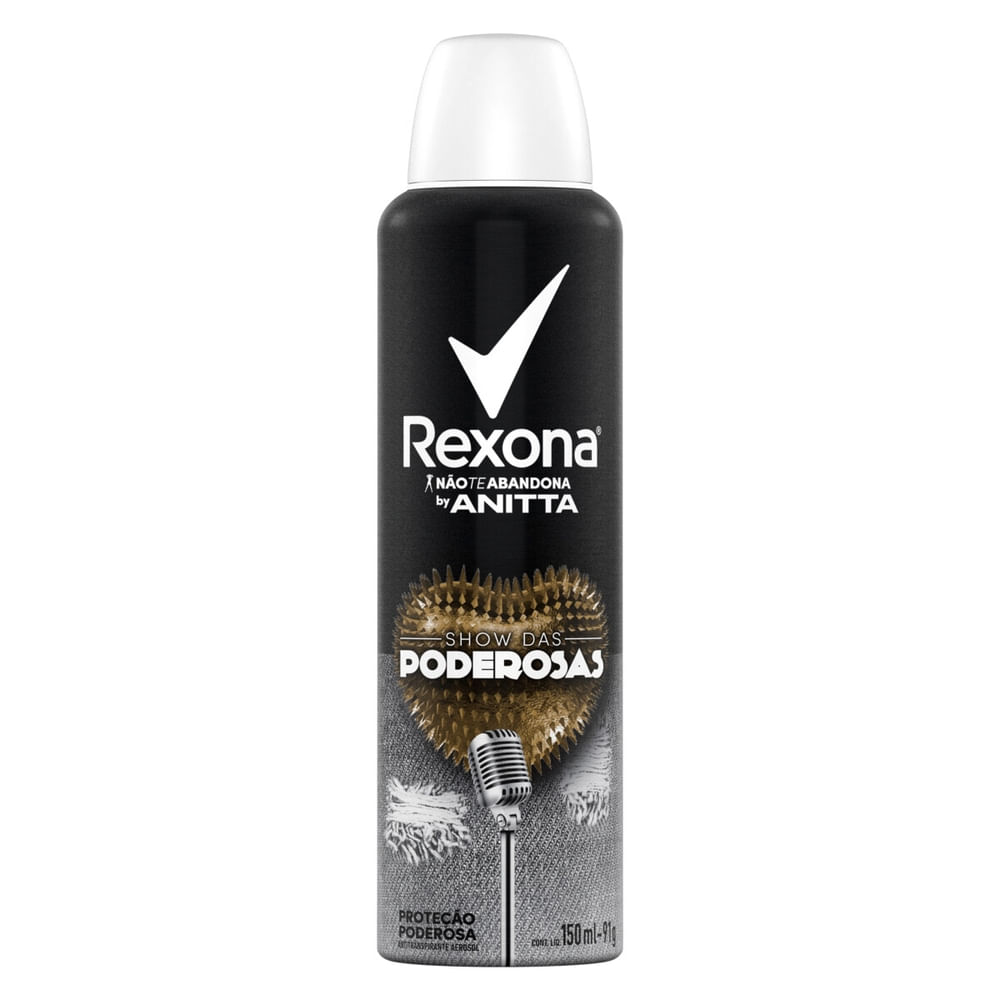 Desodorante Antitranspirante Aerosol Rexona Show das Poderosas by Anitta 150 ml