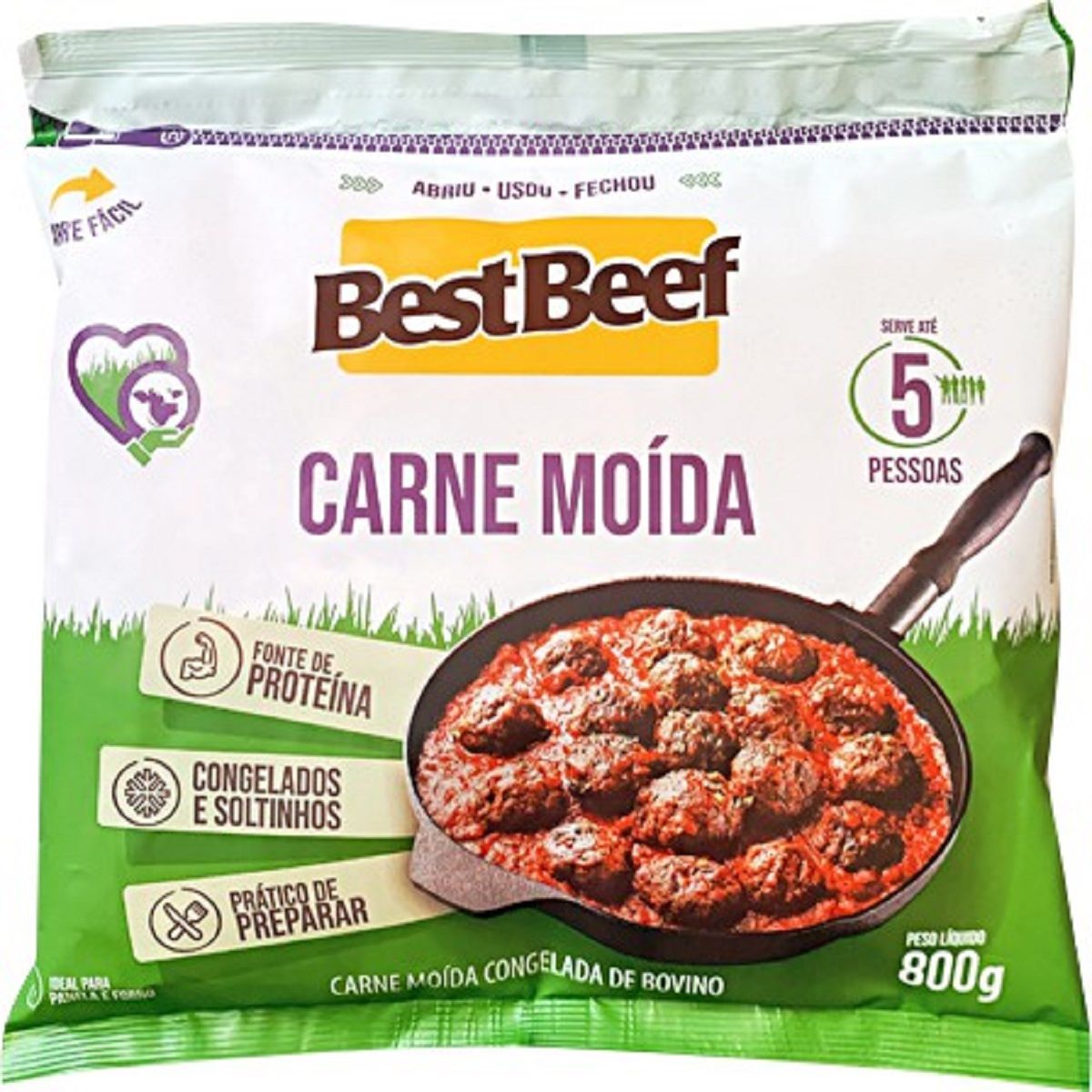 Acém Bovina Moído Congelado Best Beef 800 g