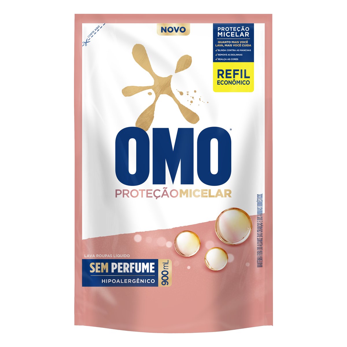 Sabão Líquido Omo Proteção Micelar Refil 900ml