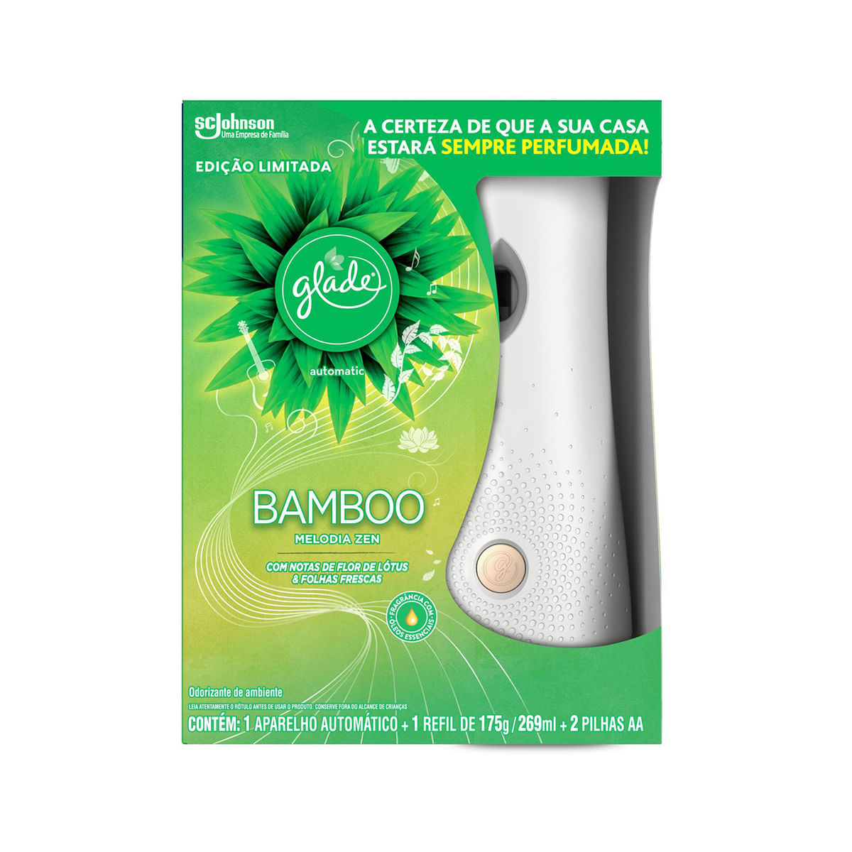 Aparelho + Refil Glade Aerosol Bamboo 269ml