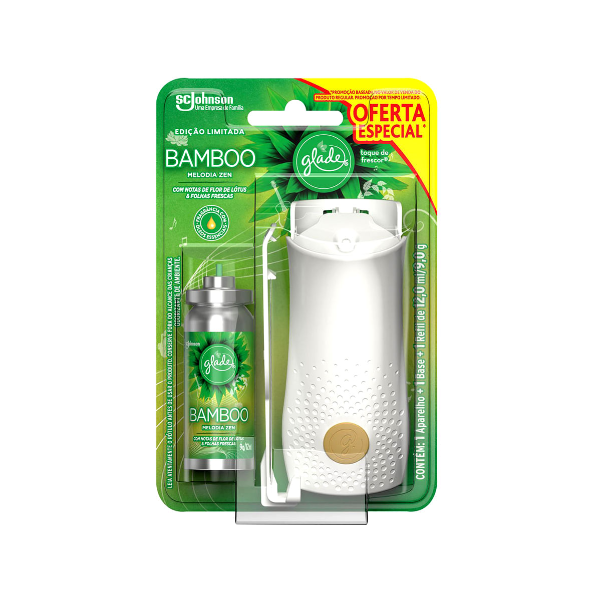 Aparelho + Refil Glade Aerosol Bamboo 12ml