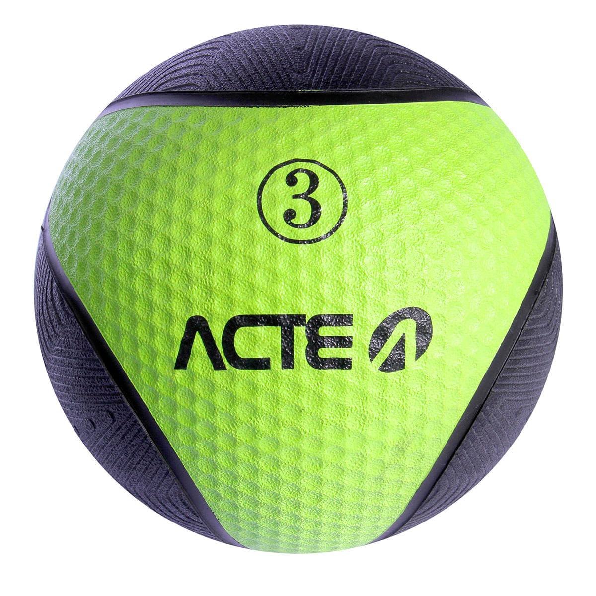 Medicine Ball 3Kg Verde e Preta Acte T103