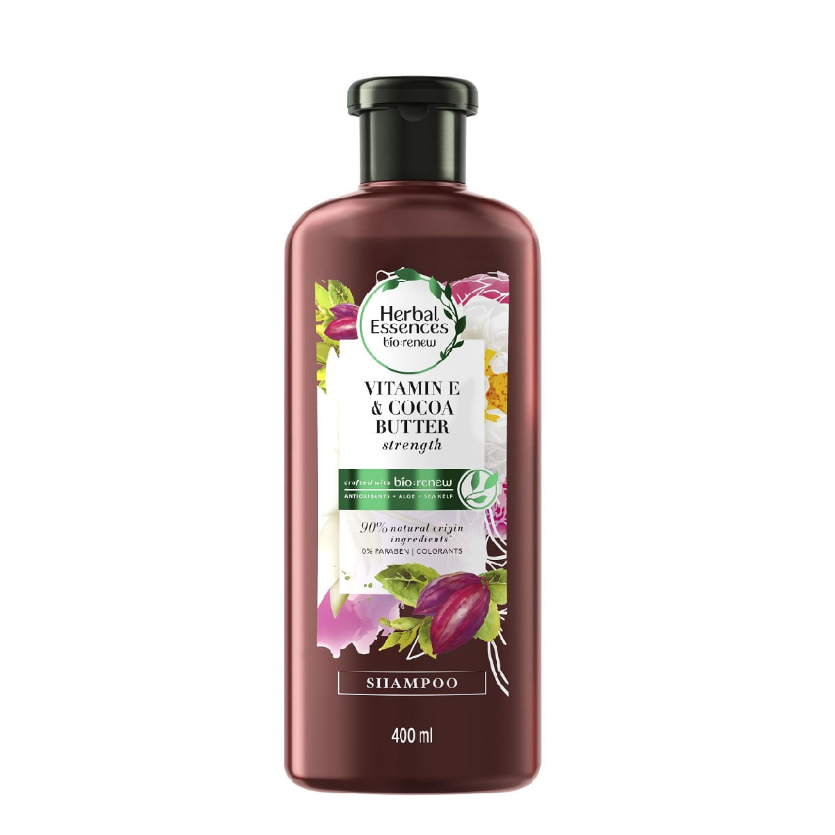 Shampoo Herbal Essences  Bío Renew Vitamina E e Manteiga de Cacau 400ml