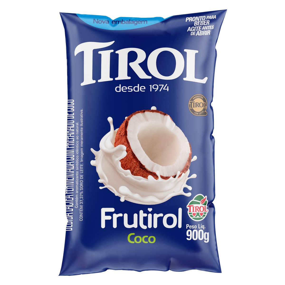 Bebida Láctea Fermentada Coco Tirol Frutirol Pacote 900 g