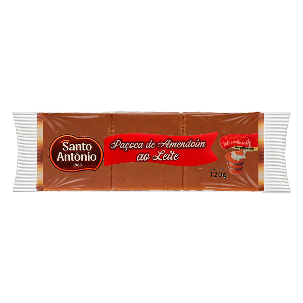 Paçoca Tablete ao Leite Santo Antônio Pacote 120 g