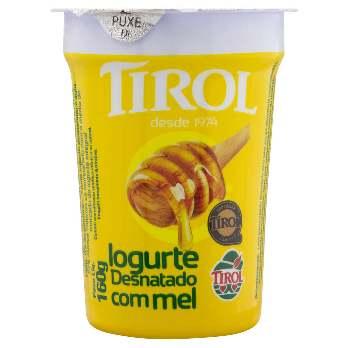 Iogurte Desnatado Mel Tirol Copo 160 g