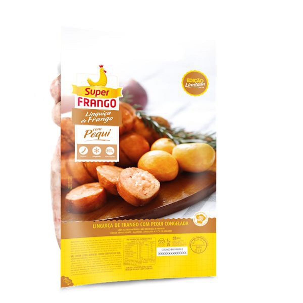 Linguiça de Frango Fina com Pequi Congelada Super Frango 800 g