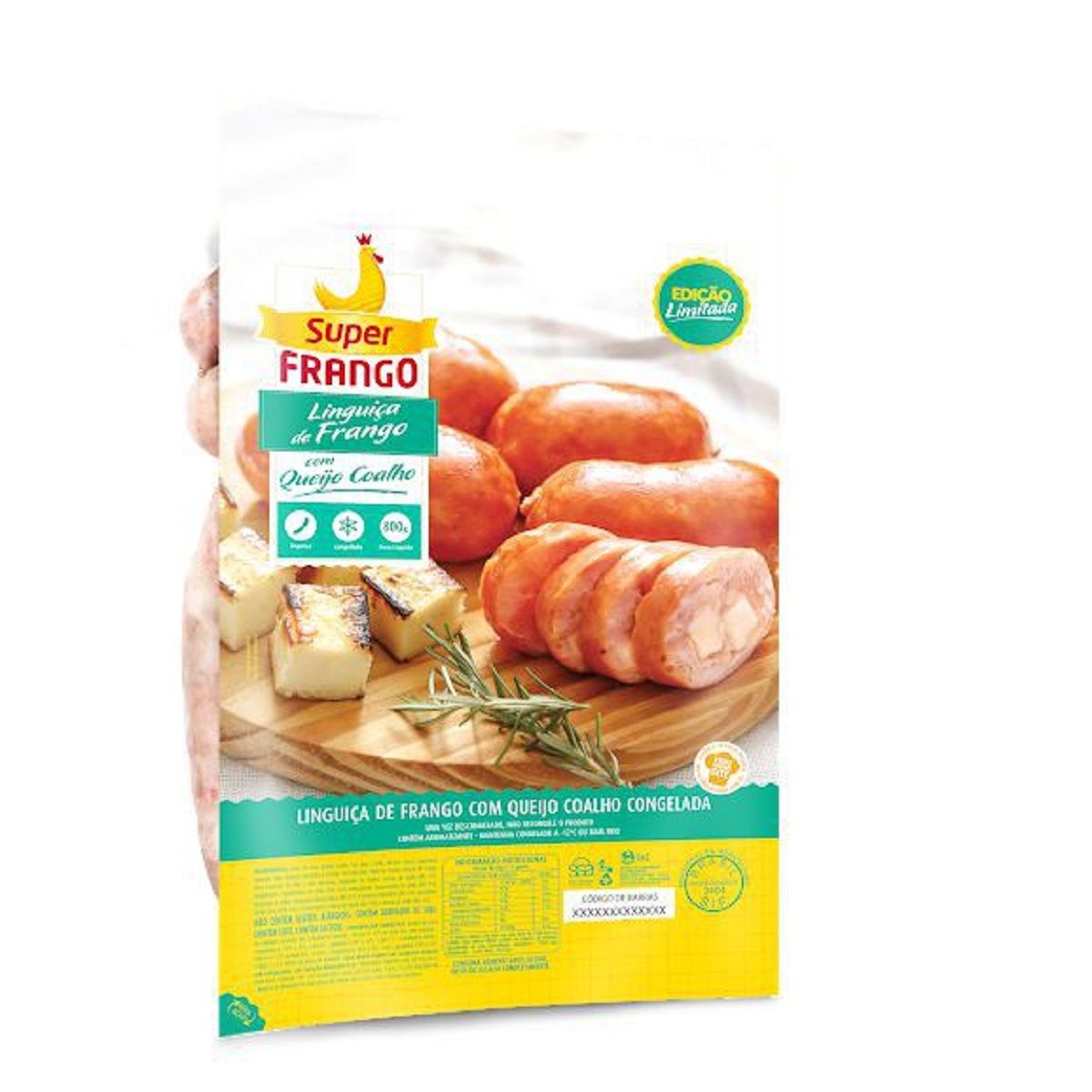 Linguiça de Frango com Queijo Congelada Super Frango 800 g
