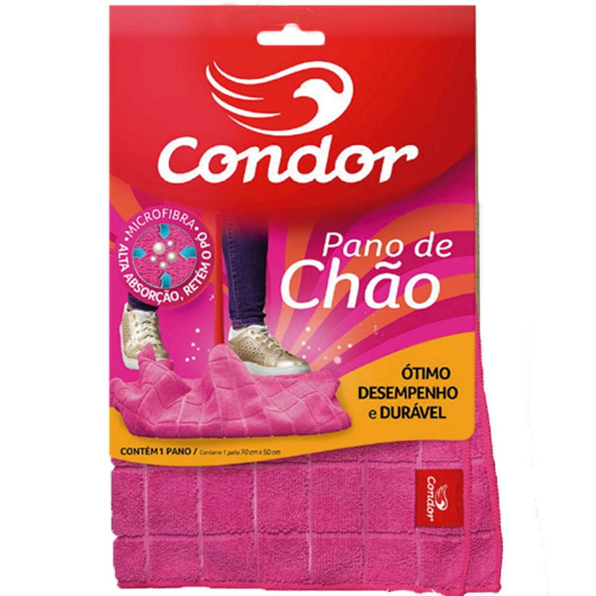 Pano de Chão Microfibra Condor 1676 Rosa