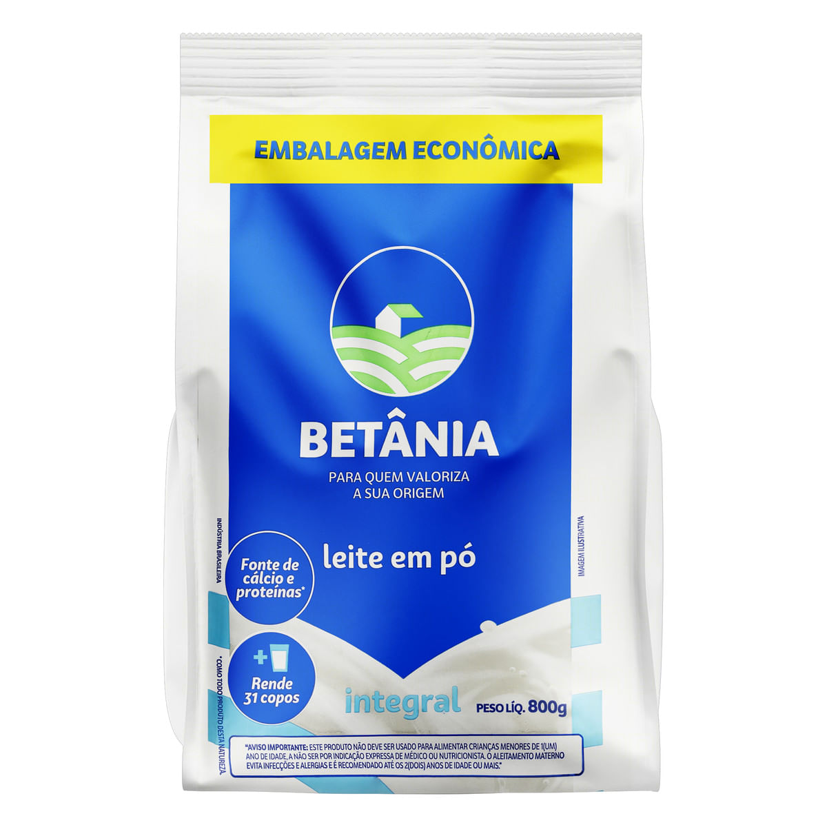 Leite Em Pó Integral Betania 800g