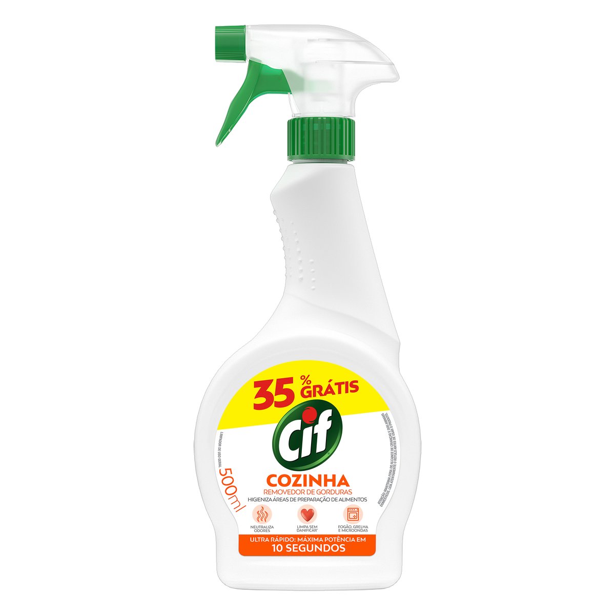 Limpador Removedor de Gorduras Cozinha Cif  Frasco 500 ml Borrifador Grátis 35%