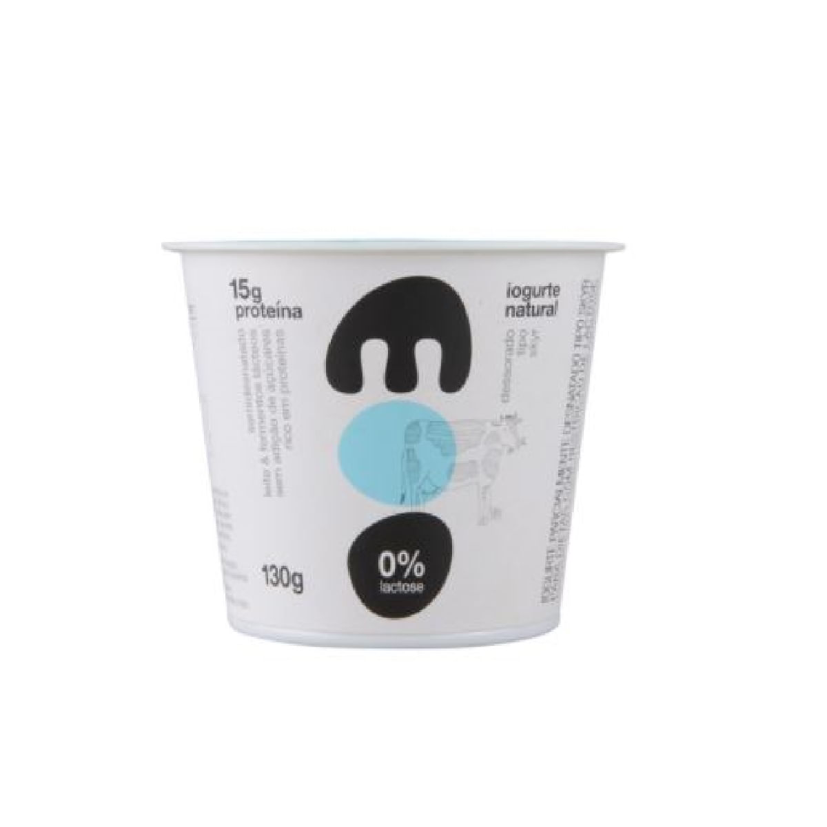 Iogurte Zero Lactose Desnatado Skyr Moo Potes Natural 130 g