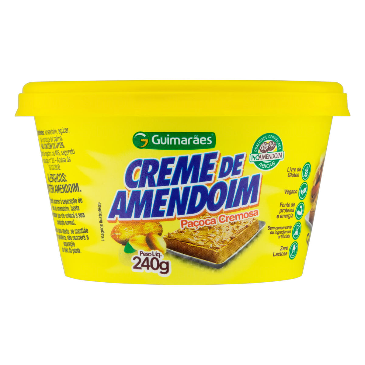 Creme de Amendoim Guimarães Pote 240 g