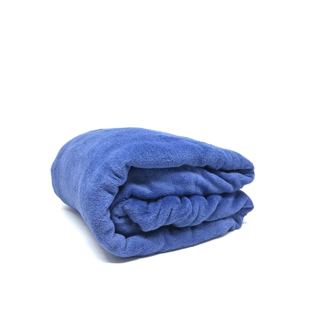 Manta Fleece Solteiro Andreza Azul