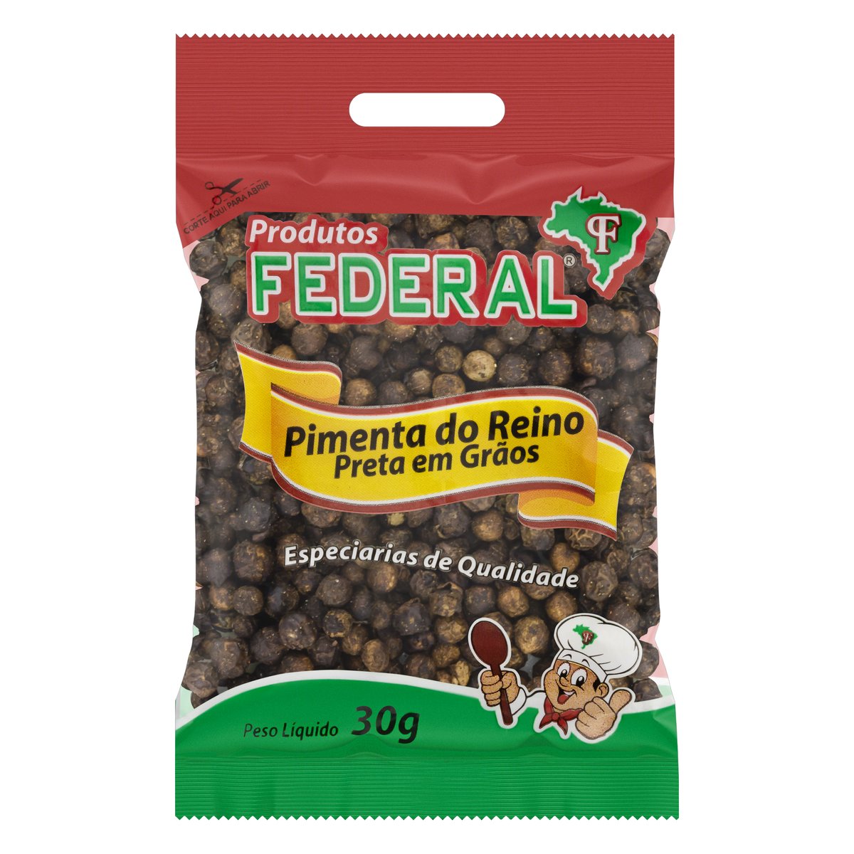 Pimenta-do-Reino Preta em Grãos Federal 30 g