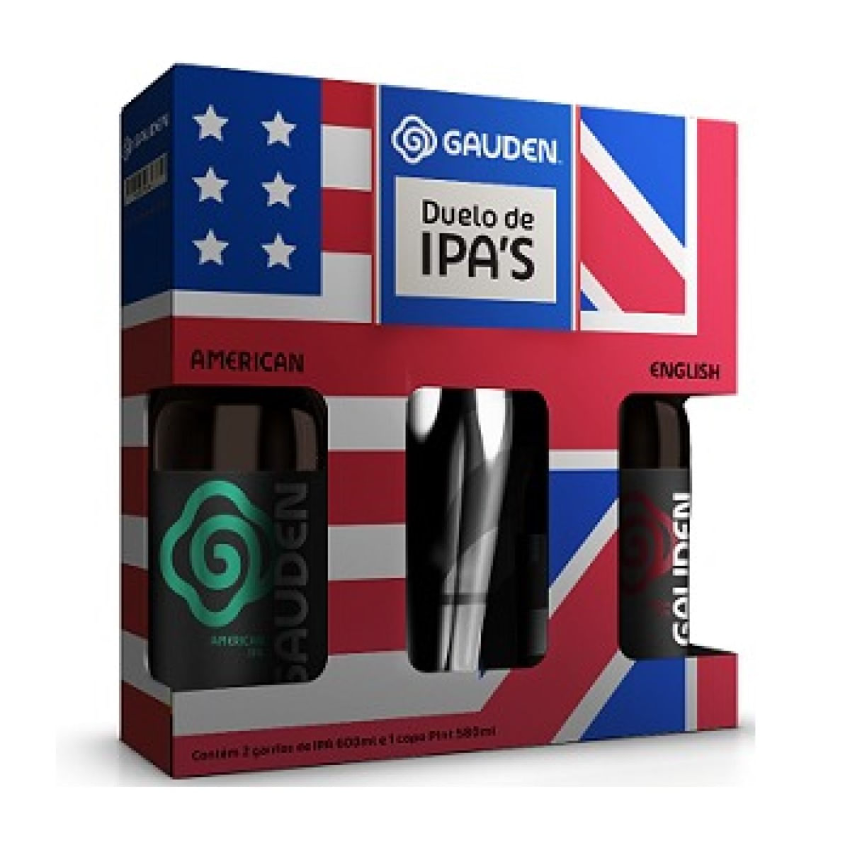 Kit Cerveja Gauden Duelo de IPA&apos;s Garrafa 600 ml 2 Unidades