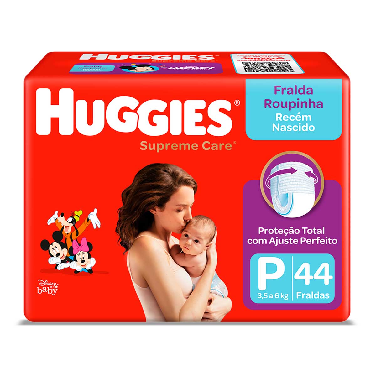 Fralda Huggies Roupinha Supreme Care P com 44 Unidades