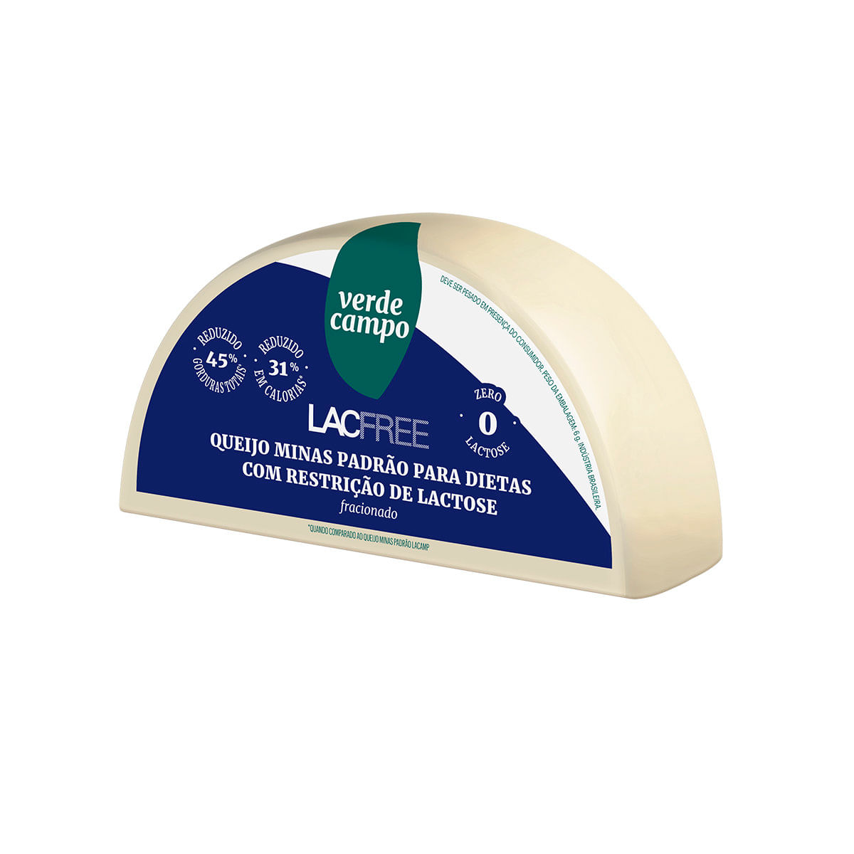 Queijo Minas Padrão sem Lactose Verde Campo Lacfree 380g