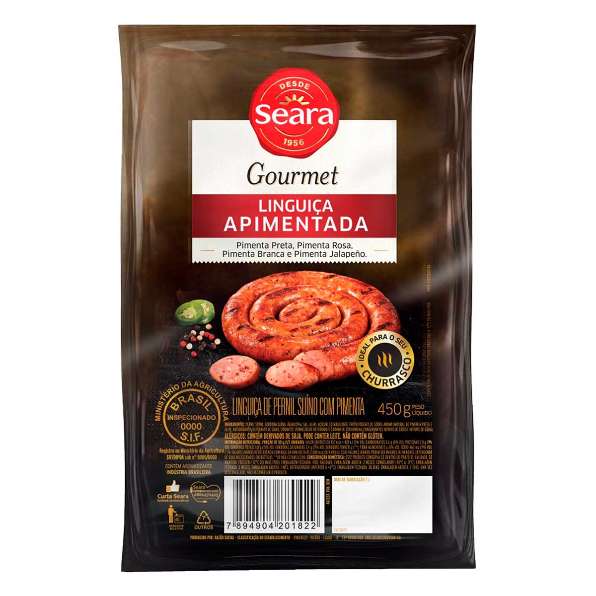 Linguiça Apimentada Seara Gourmet 450 g