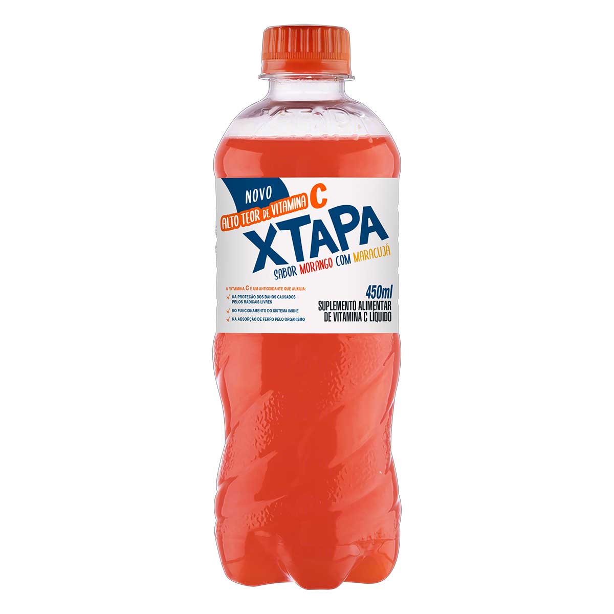 Bebida Mista Morango com Maracujá XTapa Garrafa 450 ml